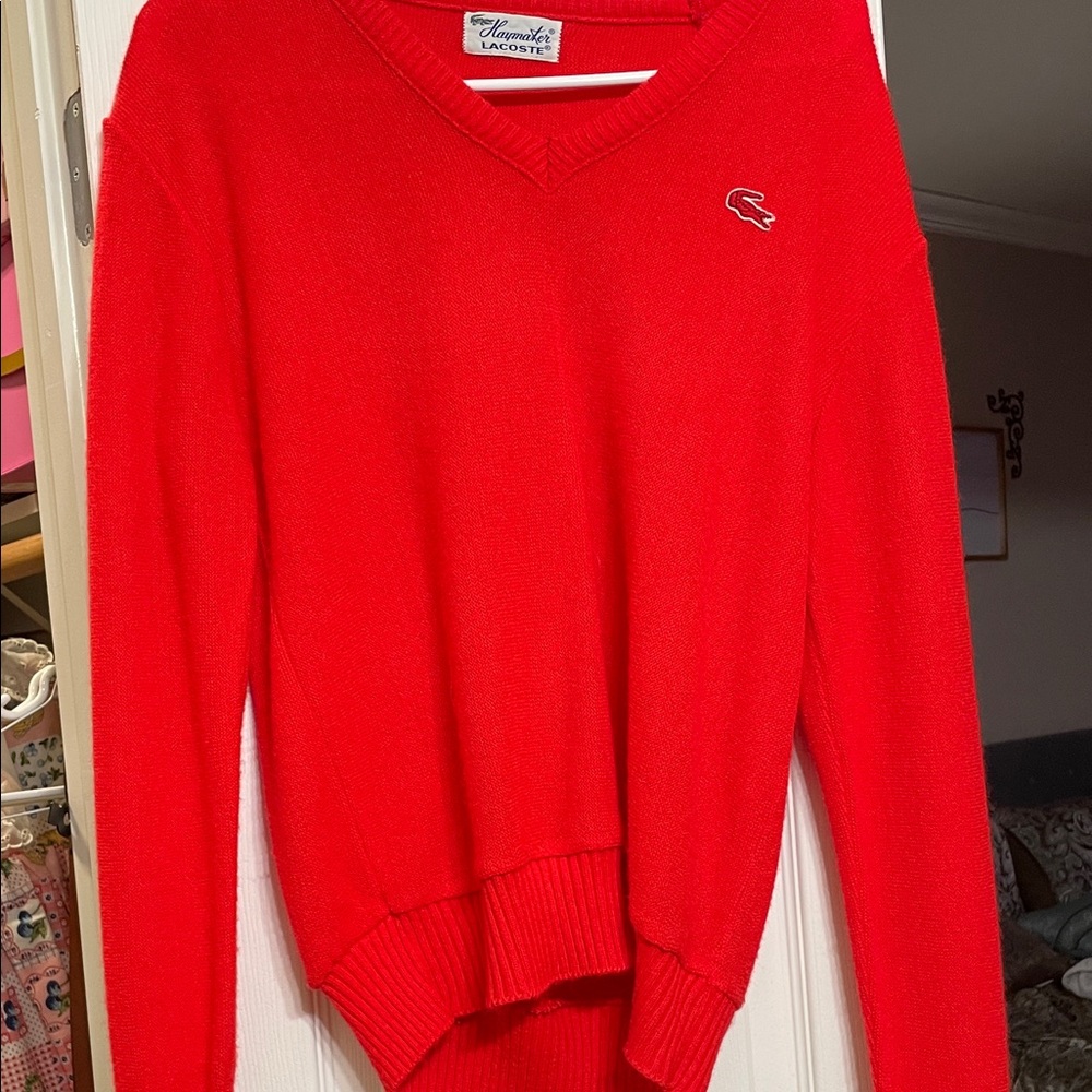 Lacoste Bright Red Knit Pullover